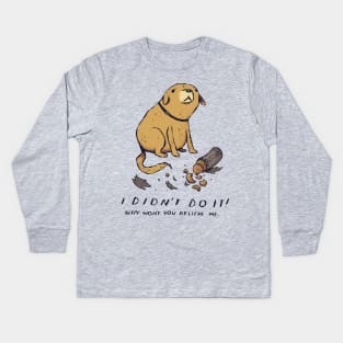 guilty dog Kids Long Sleeve T-Shirt